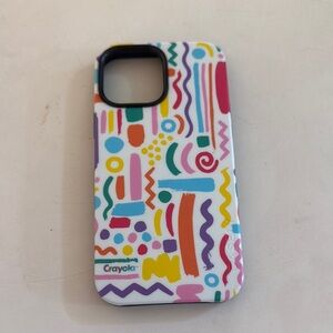Crayola Red and Pink Phone Case with Playful Design